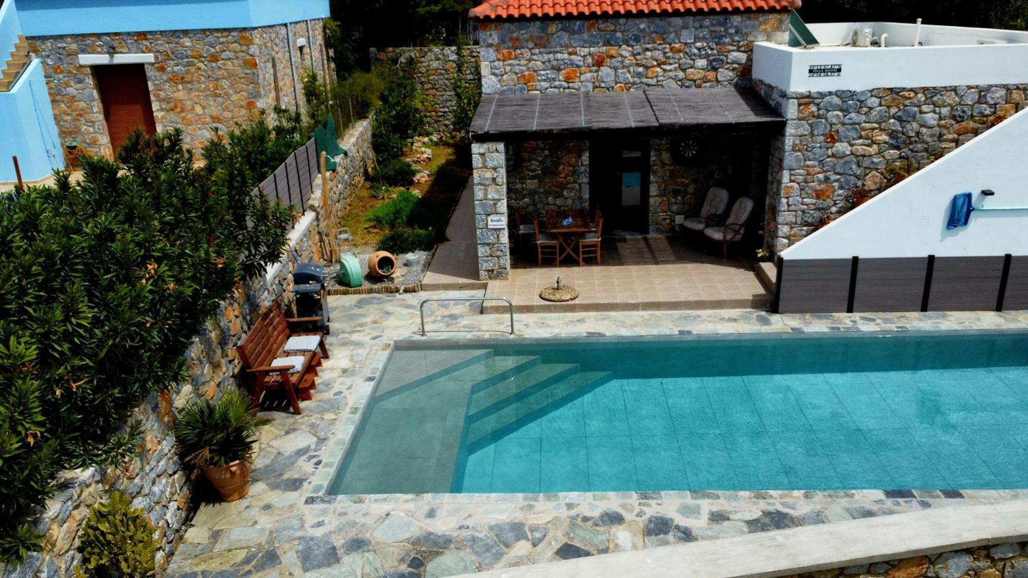 אגיה פרסקבי Villa Mavri Ruhige Private Pool Villa, Meerblick מראה חיצוני תמונה