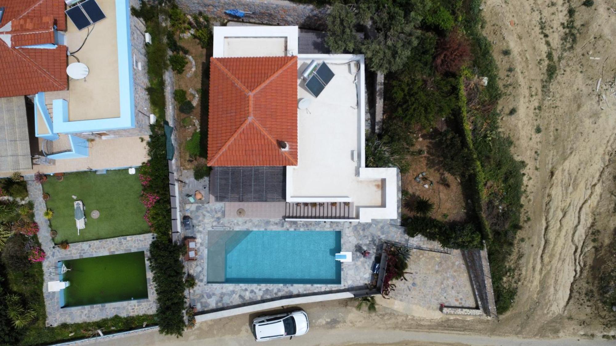 אגיה פרסקבי Villa Mavri Ruhige Private Pool Villa, Meerblick חדר תמונה