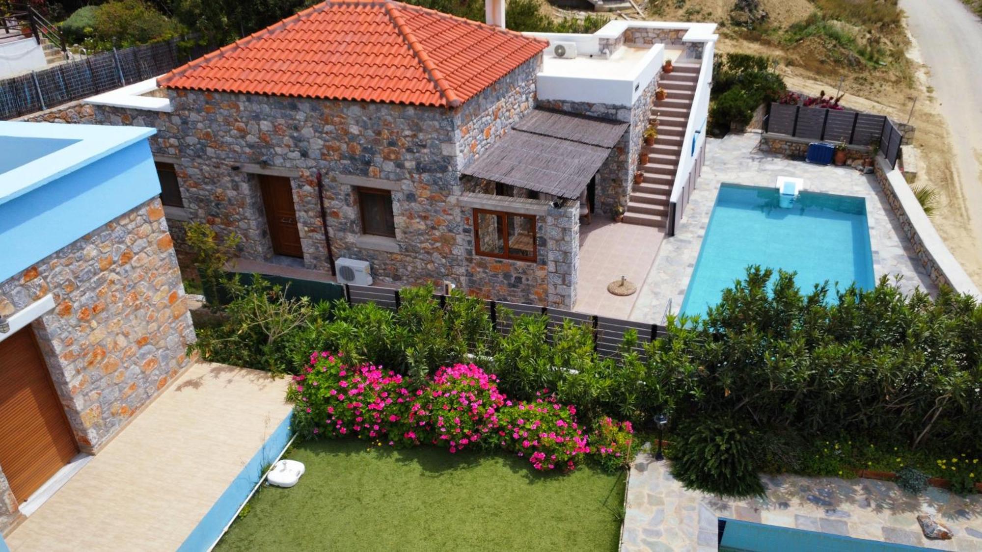 אגיה פרסקבי Villa Mavri Ruhige Private Pool Villa, Meerblick חדר תמונה